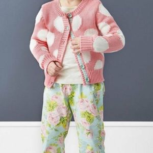 Matilda Jane cardigan pink poke a dot sweater